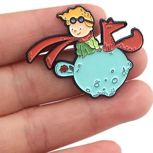 Pin El Principito y el zorro en planeta