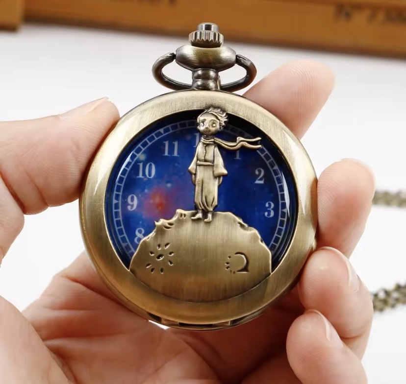 Reloj de bolsillo bronce
(Fondo azul)
