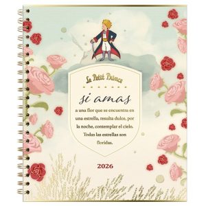 Agenda El Principito Diaria 2026 – Espiral (17×20)