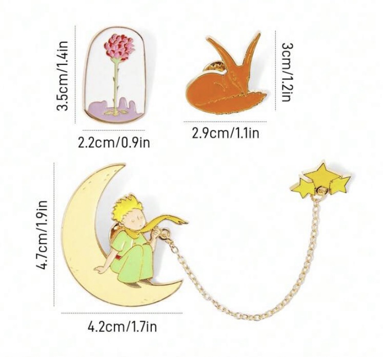 Set de 3 pines El Principito - Imagen 3