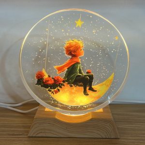 Lámpara El Principito en la luna. Serie Le Pettit Prince