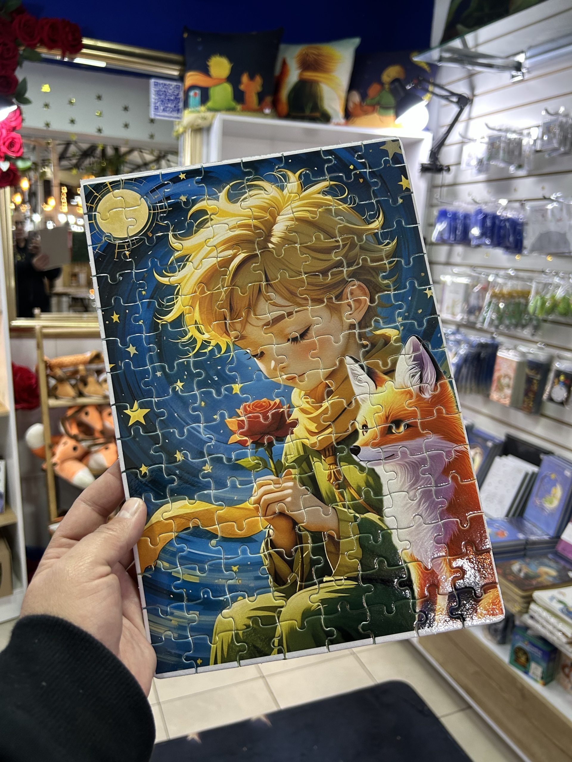 Puzzle "El Principito, el zorro y la rosa" Lindo rompecabeza de 120 piezas